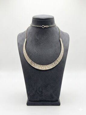 Silver Greek Key Choker Necklace - Women Jewelry